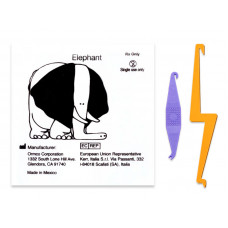 Ormco Elephant Резиновая тяга для брекетов Слон 3/8" (9,35 мм) 14 Oz с крючками для фиксации