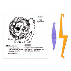Ormco Lion резиновая тяга для брекетов Лев 1/2" (12,7 мм) 8 Oz с крючками для фиксации