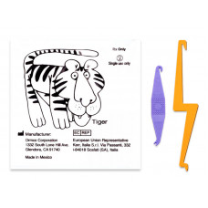 Ormco Tiger резиновая тяга для брекетов Тигр 3/8" (9,35 мм) 8 Oz с крючками для фиксации